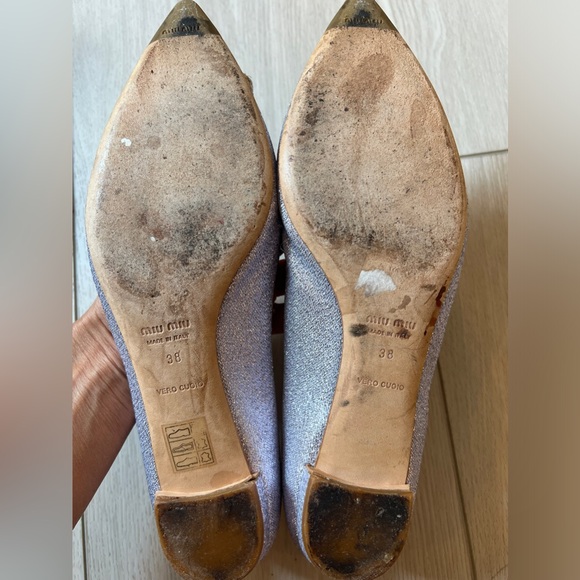 Miu Miu Glitter Flats, 38 - Picture 6 of 6